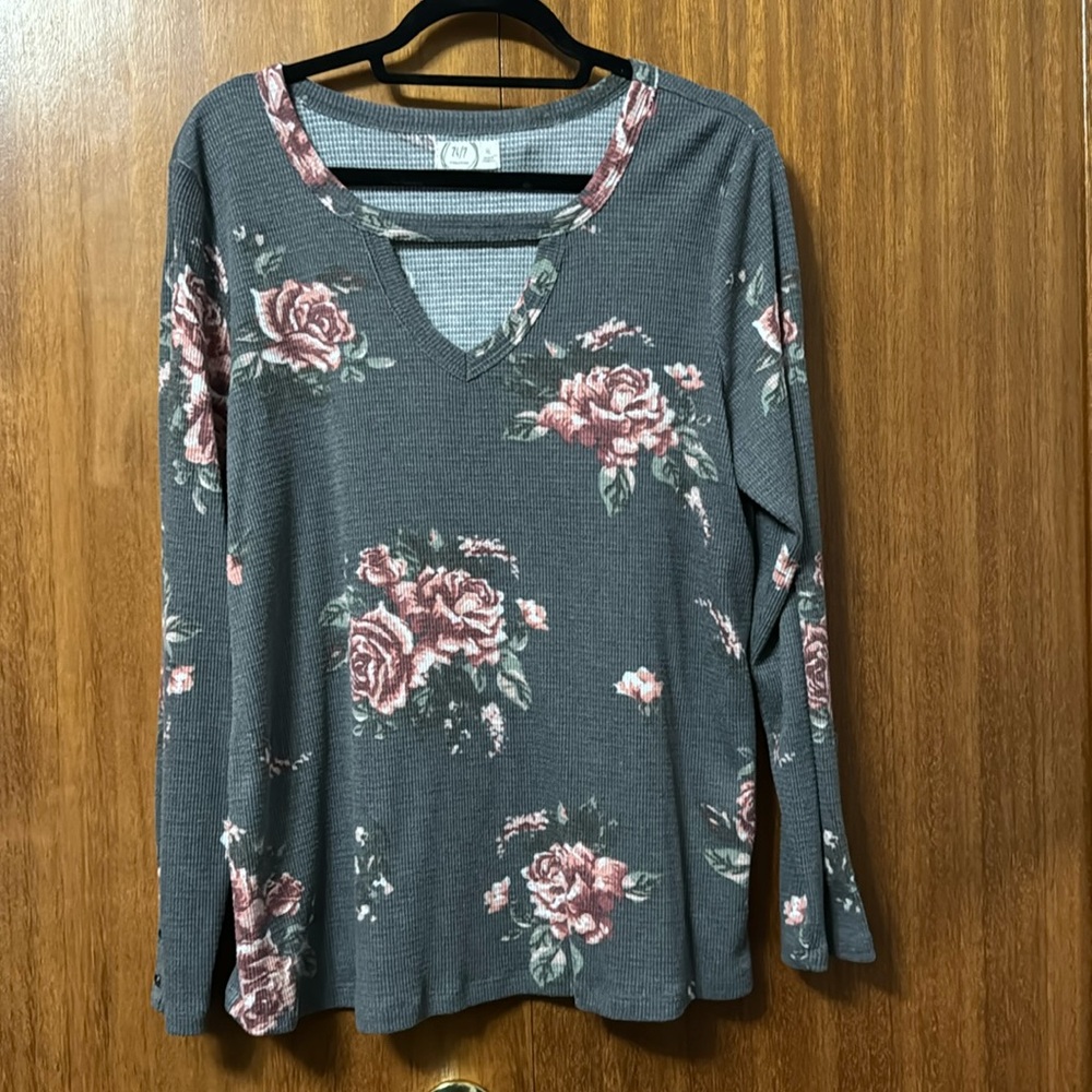 Maurices long sleeve waffle material top